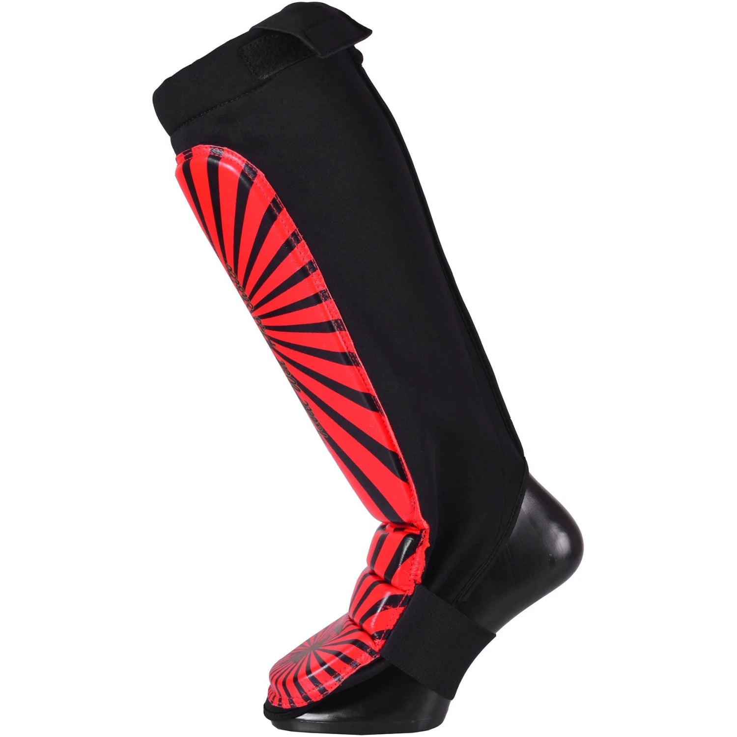 MAR-414 | IPPON Leather Shin & Instep Guard (Red) - Pads