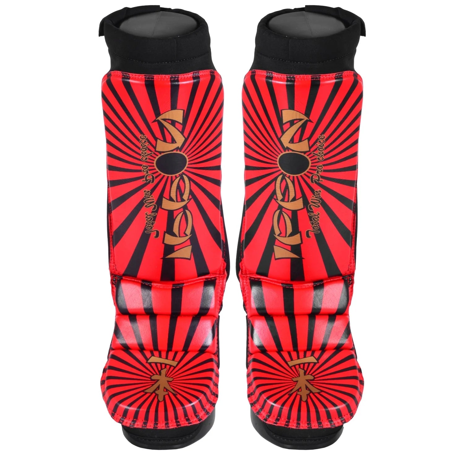 MAR-414 | IPPON Leather Shin & Instep Guard (Red) - Pads