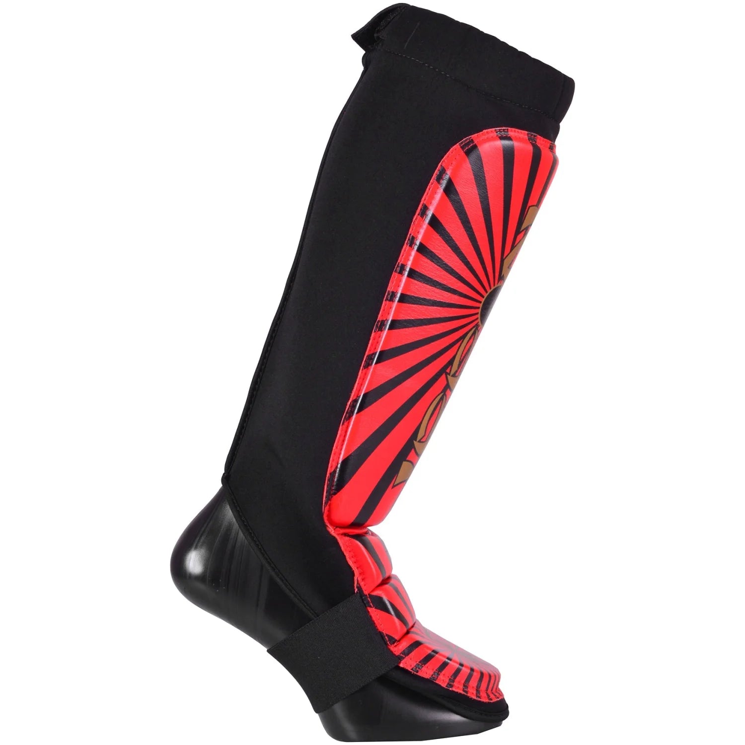 MAR-414 | IPPON Leather Shin & Instep Guard (Red) - Pads