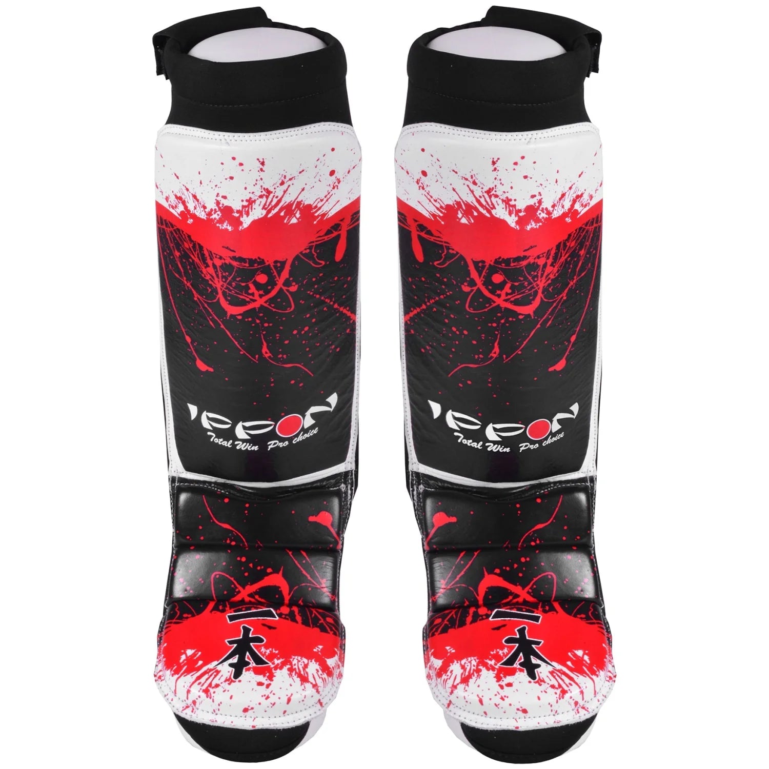 MAR-415 | IPPON Leather Shin & Instep Guard (White) - Pads
