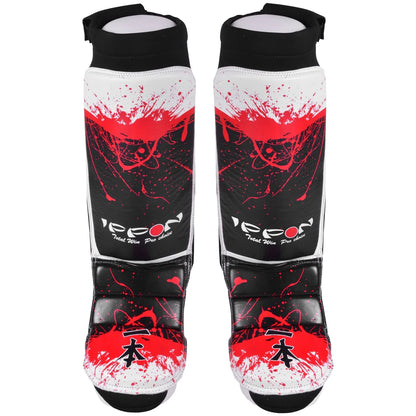 MAR-415 | IPPON Leather Shin & Instep Guard (White) - Pads