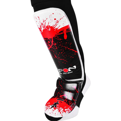 MAR-415 | IPPON Leather Shin & Instep Guard (White) - Pads