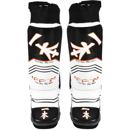 MAR-416 | IPPON Leather Shin & Instep Guard (White) - Pads