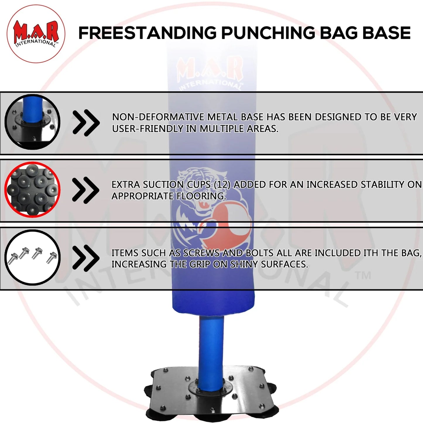 MAR-419A | Blue Kids Freestanding Heavy Bag - Freestanding Bag (1B)