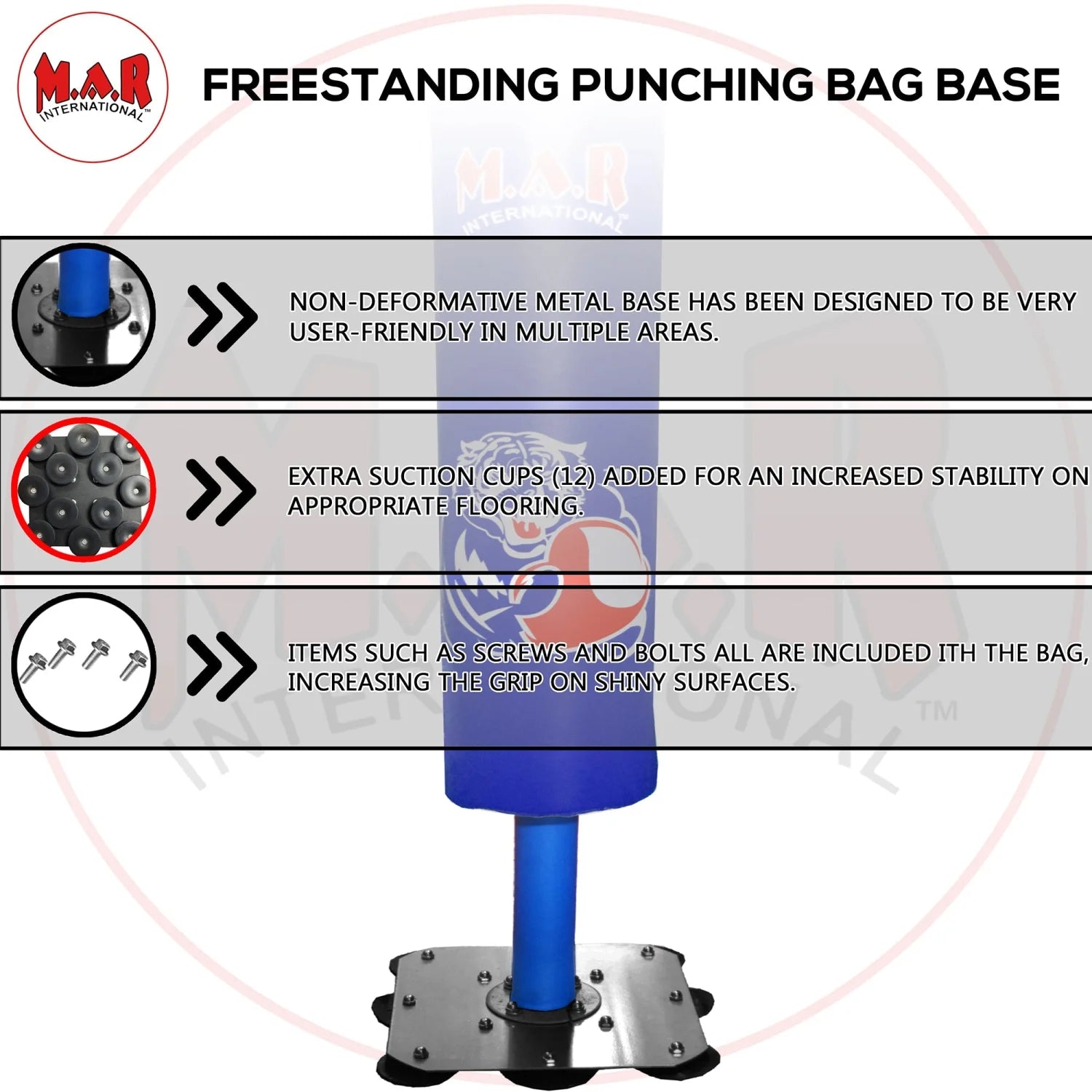 MAR-419A | Blue Kids Freestanding Heavy Bag - Freestanding Bag (1B)