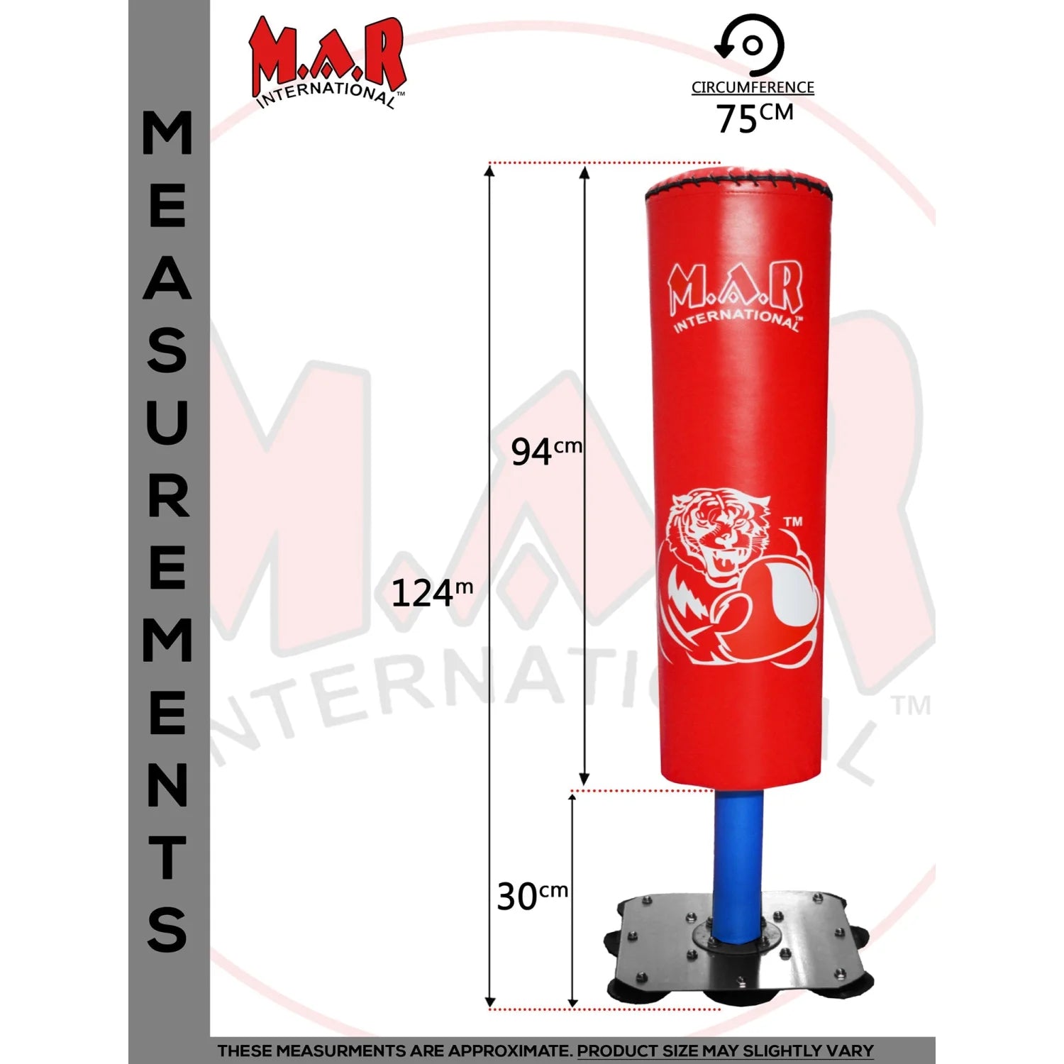MAR-419B | Red Kids Freestanding Heavy Bag - Freestanding Bag (1B)