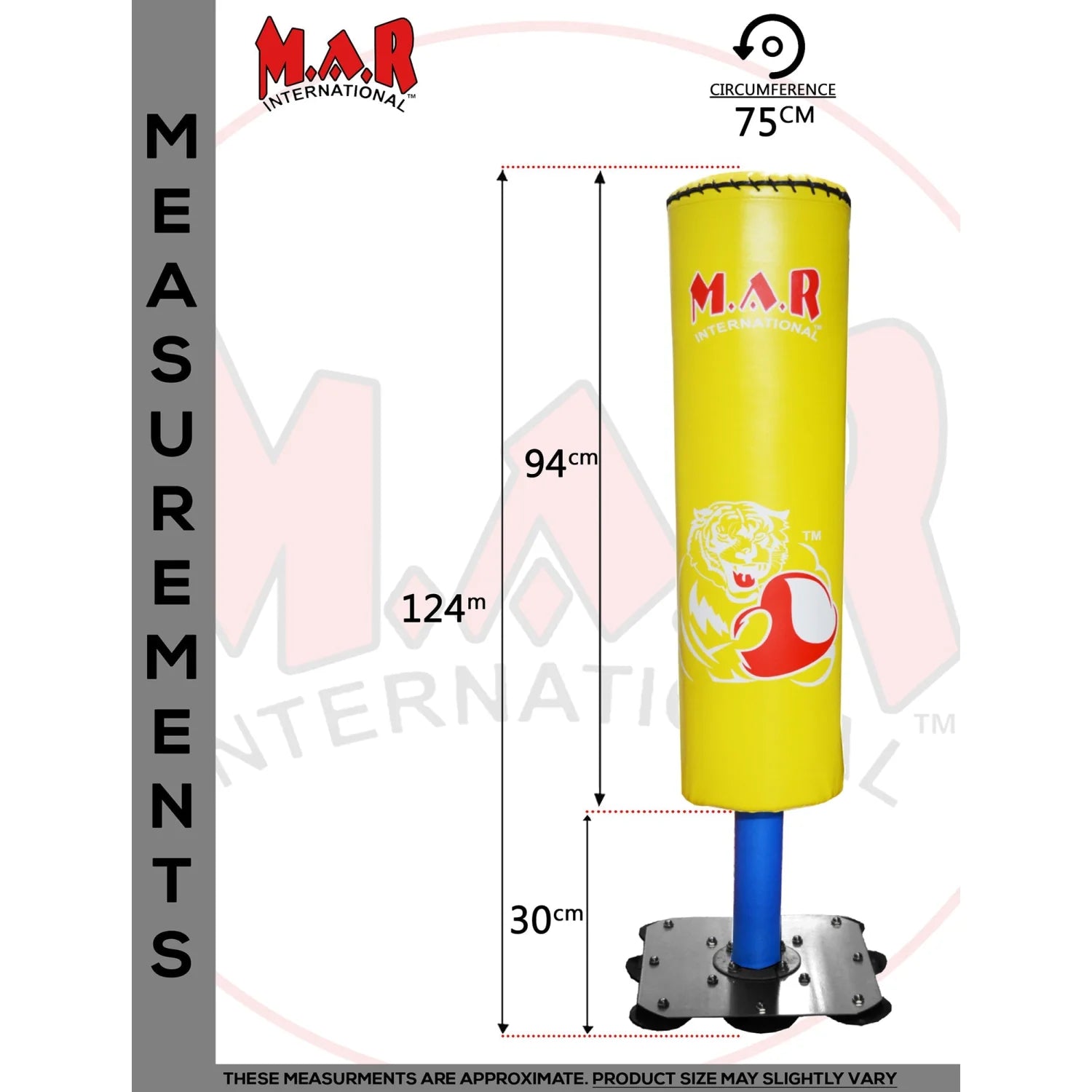 MAR-419C | Yellow Kids Freestanding Heavy Bag - Freestanding Bag (1B)