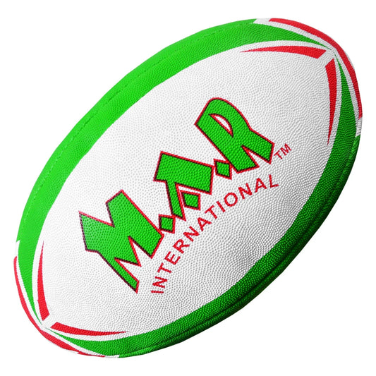 MAR-436E | Green & Red Rugby Training Ball - Size 3 - Small Accessories