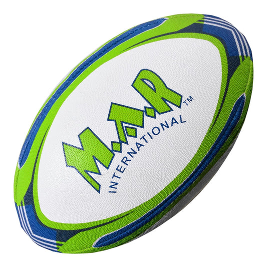 MAR-436F | Green & Blue Rugby Training Ball - Size 4 - Small Accessories