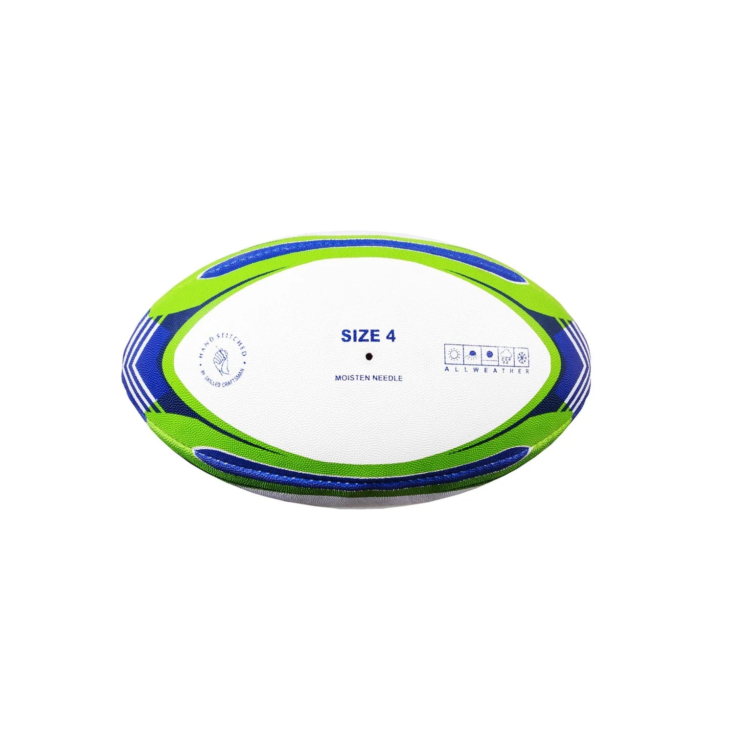 MAR-436F | Green & Blue Rugby Training Ball - Size 4 - Small Accessories