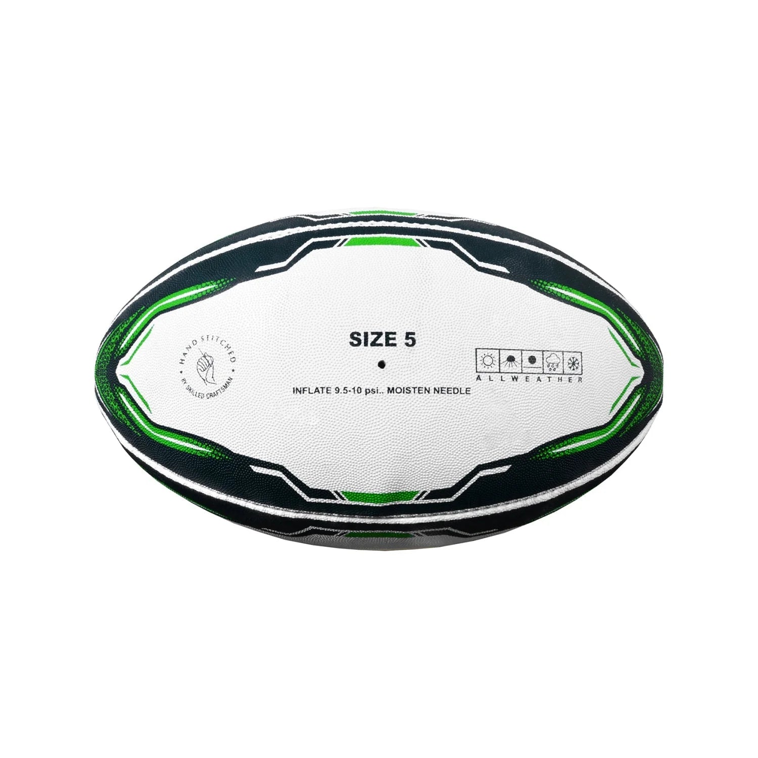MAR-437B | Match Pro Green Rugby Training Ball - Size 5 - Small Accessories