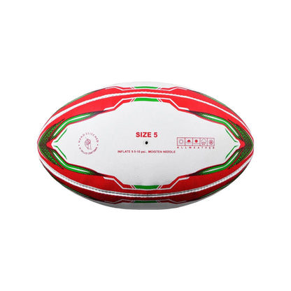 MAR-437D | Match Pro Red/Green Rugby Training Ball - Size 5 - Small Accessories