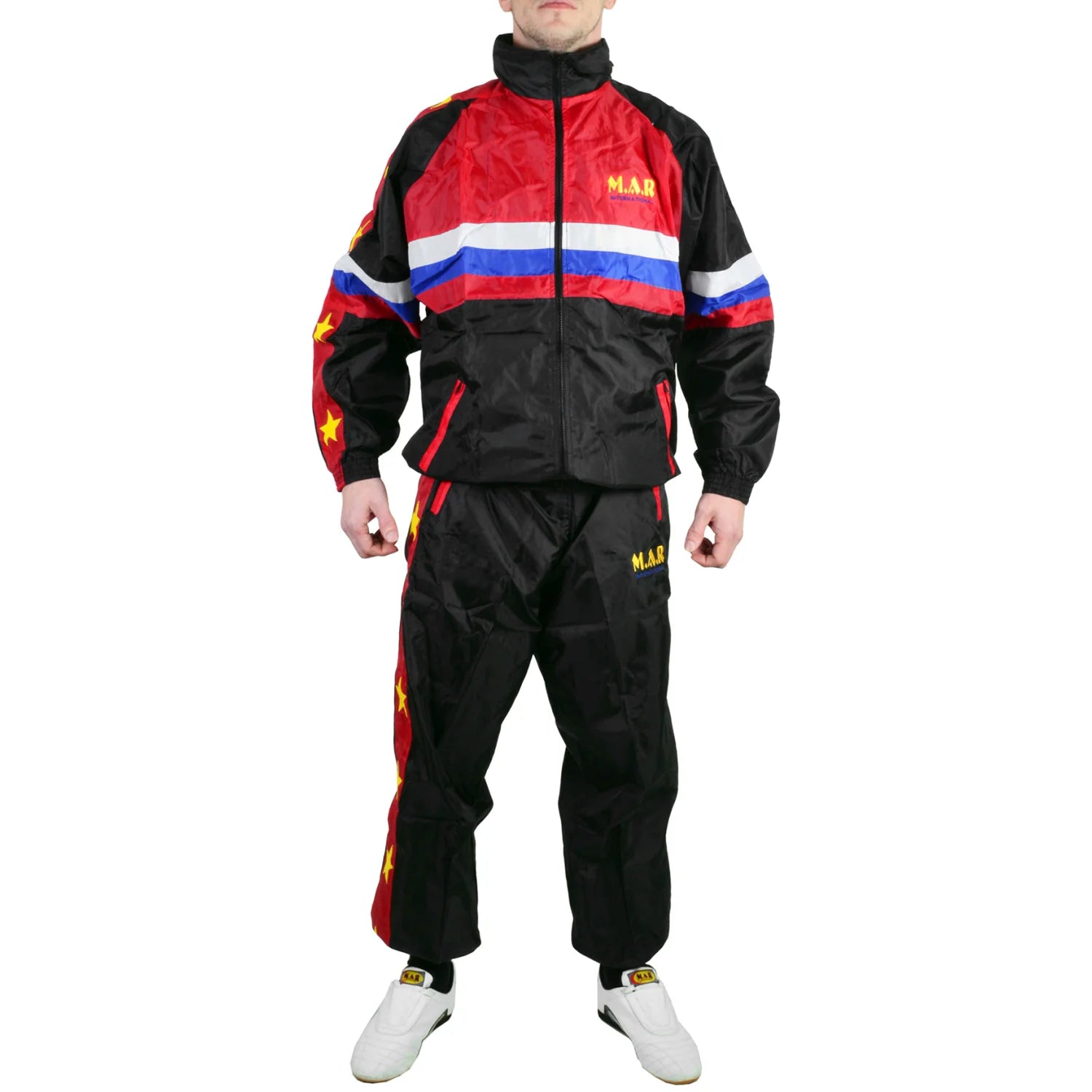 MAR-441 | Black & Red Muay Thai/Thai Boxing Tracksuit - Uniforms