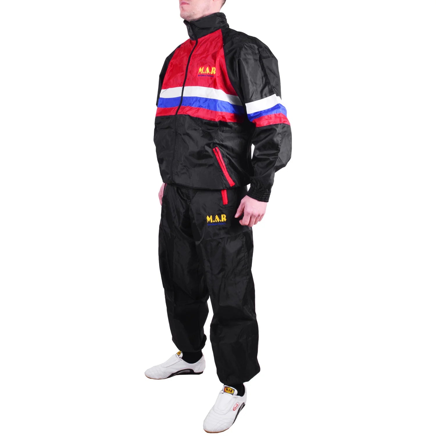 MAR-441 | Black & Red Muay Thai/Thai Boxing Tracksuit - Uniforms