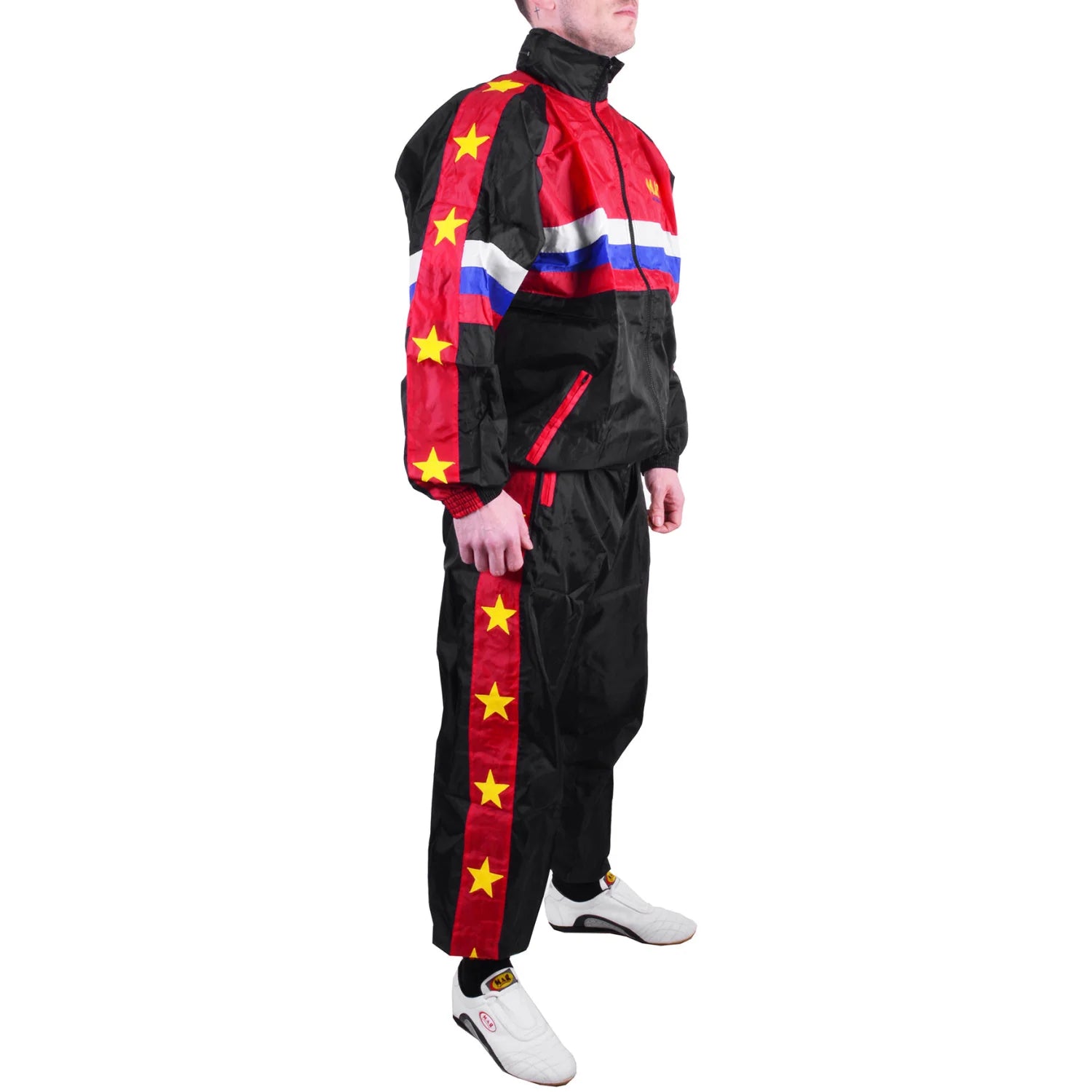 MAR-441 | Black & Red Muay Thai/Thai Boxing Tracksuit - Uniforms