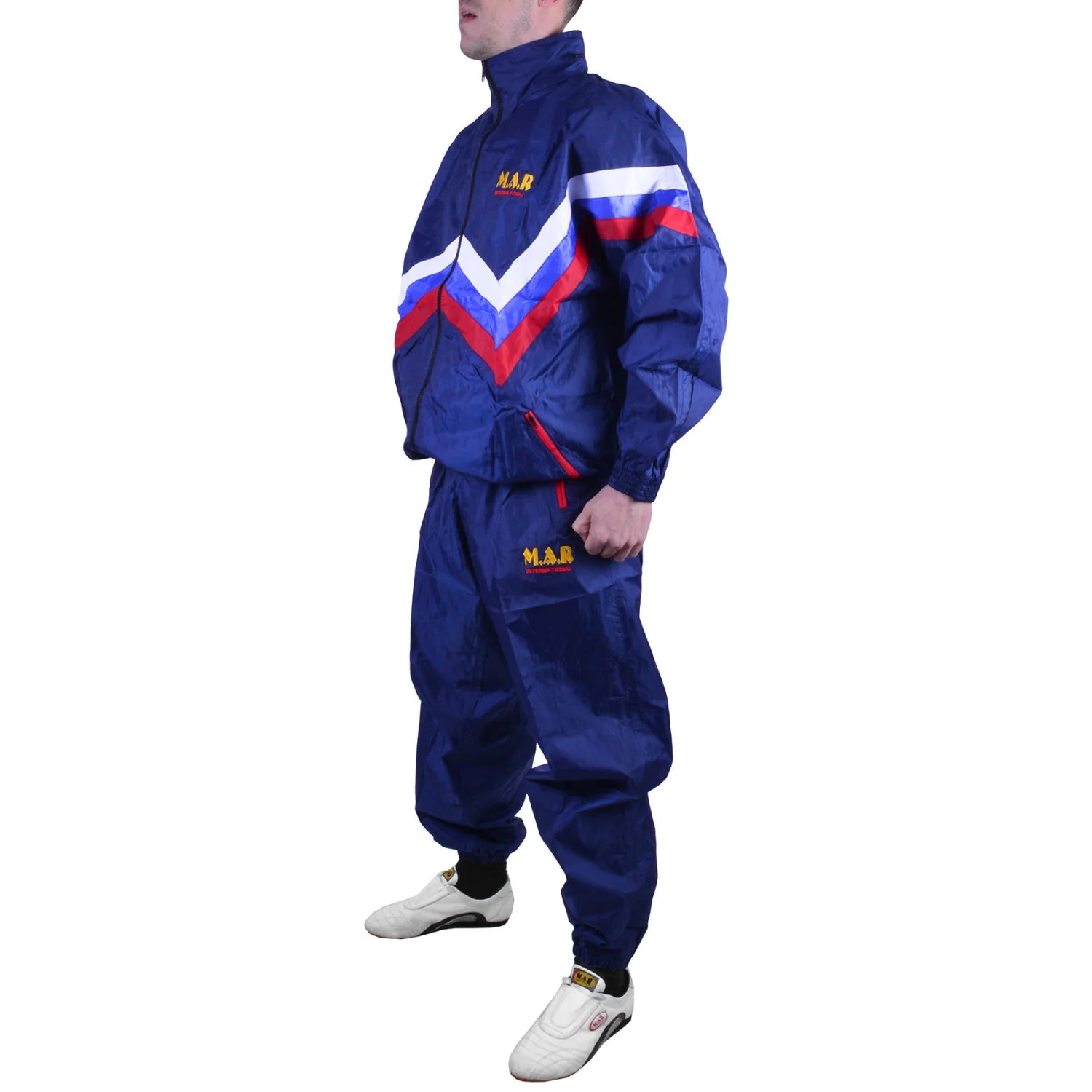 MAR-442 | Blue & Red Thai Boxing Tracksuit - Tracksuits