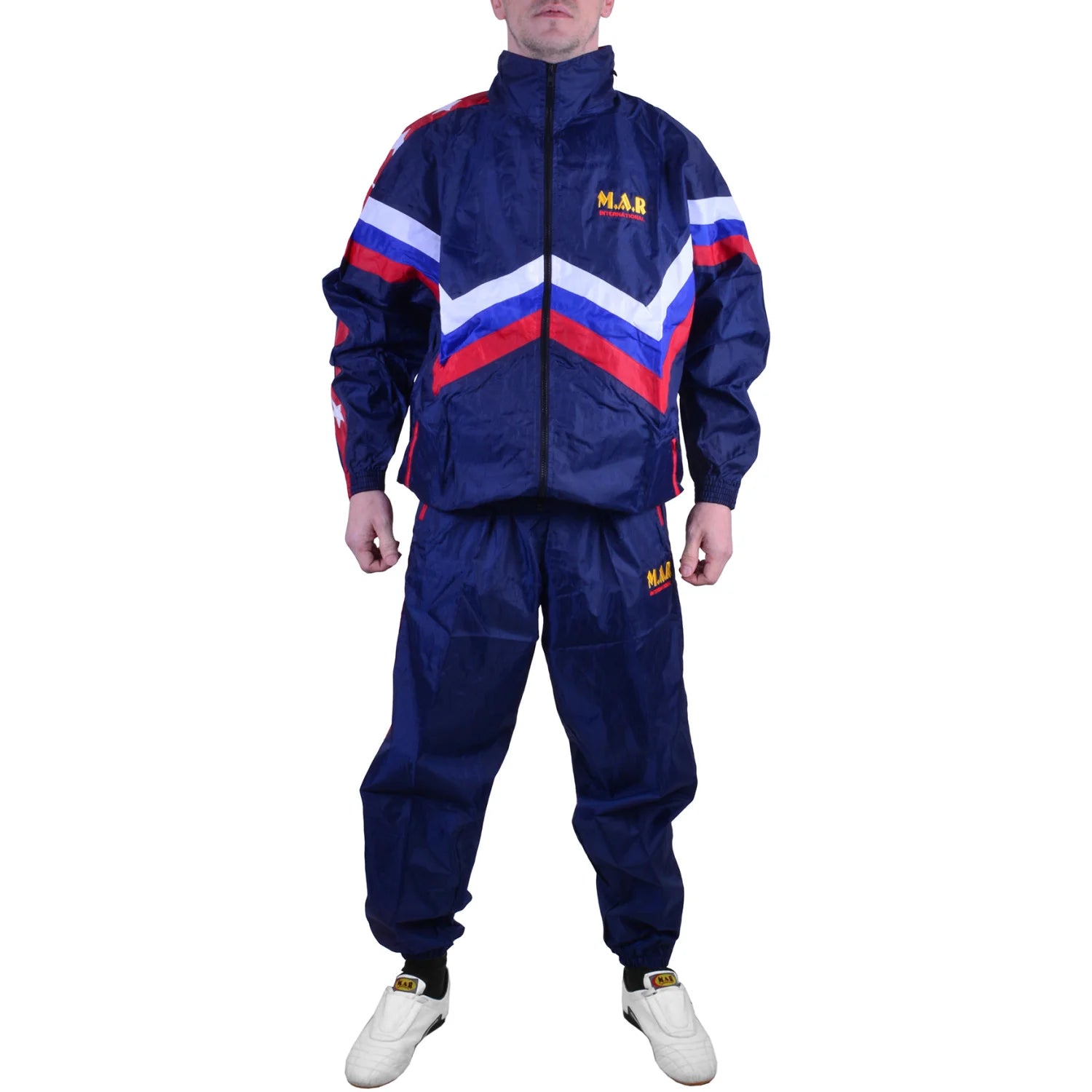 MAR-442 | Blue & Red Thai Boxing Tracksuit - Tracksuits
