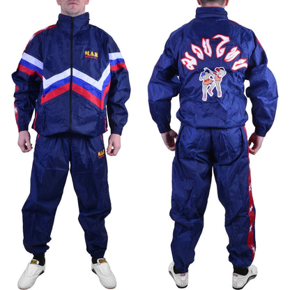 MAR-442 | Blue & Red Thai Boxing Tracksuit - Tracksuits