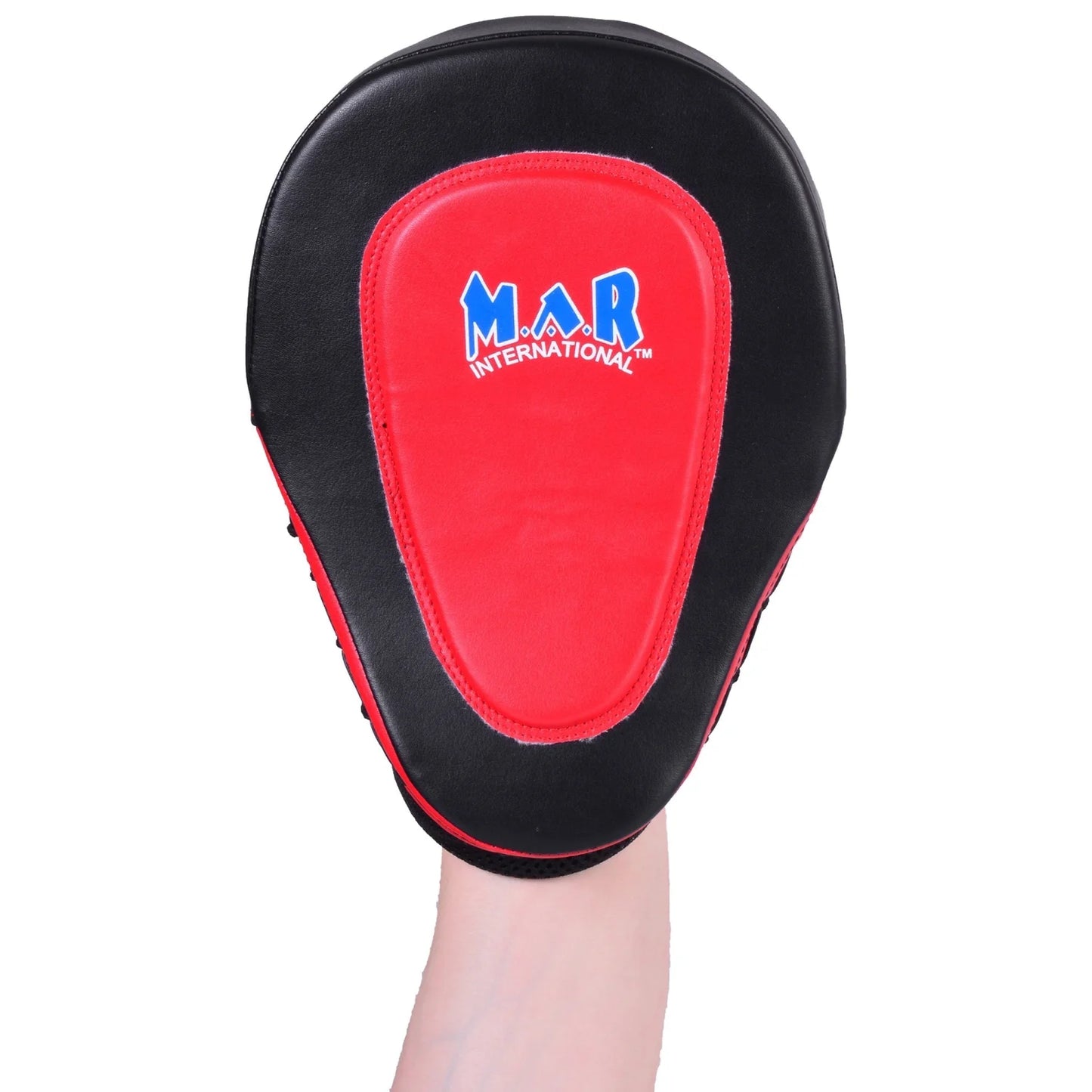MAR-445A | Red & Black Curved Focus Mitts - Focus Mitts