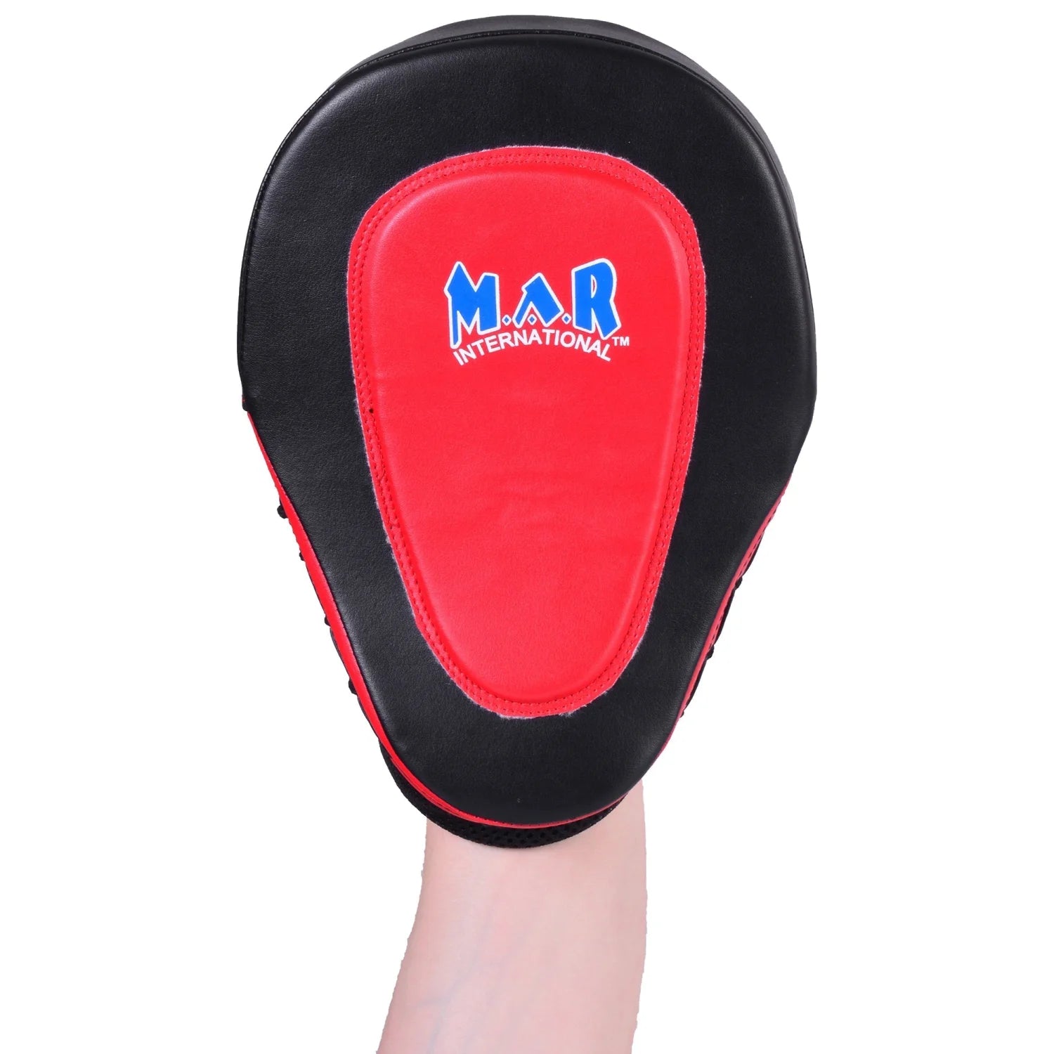 MAR-445A | Red & Black Curved Focus Mitts - Focus Mitts