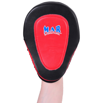 MAR-445A | Red & Black Curved Focus Mitts - Focus Mitts