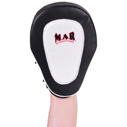 MAR-445D | White & Black Curved Focus Mitts - Focus Mitts