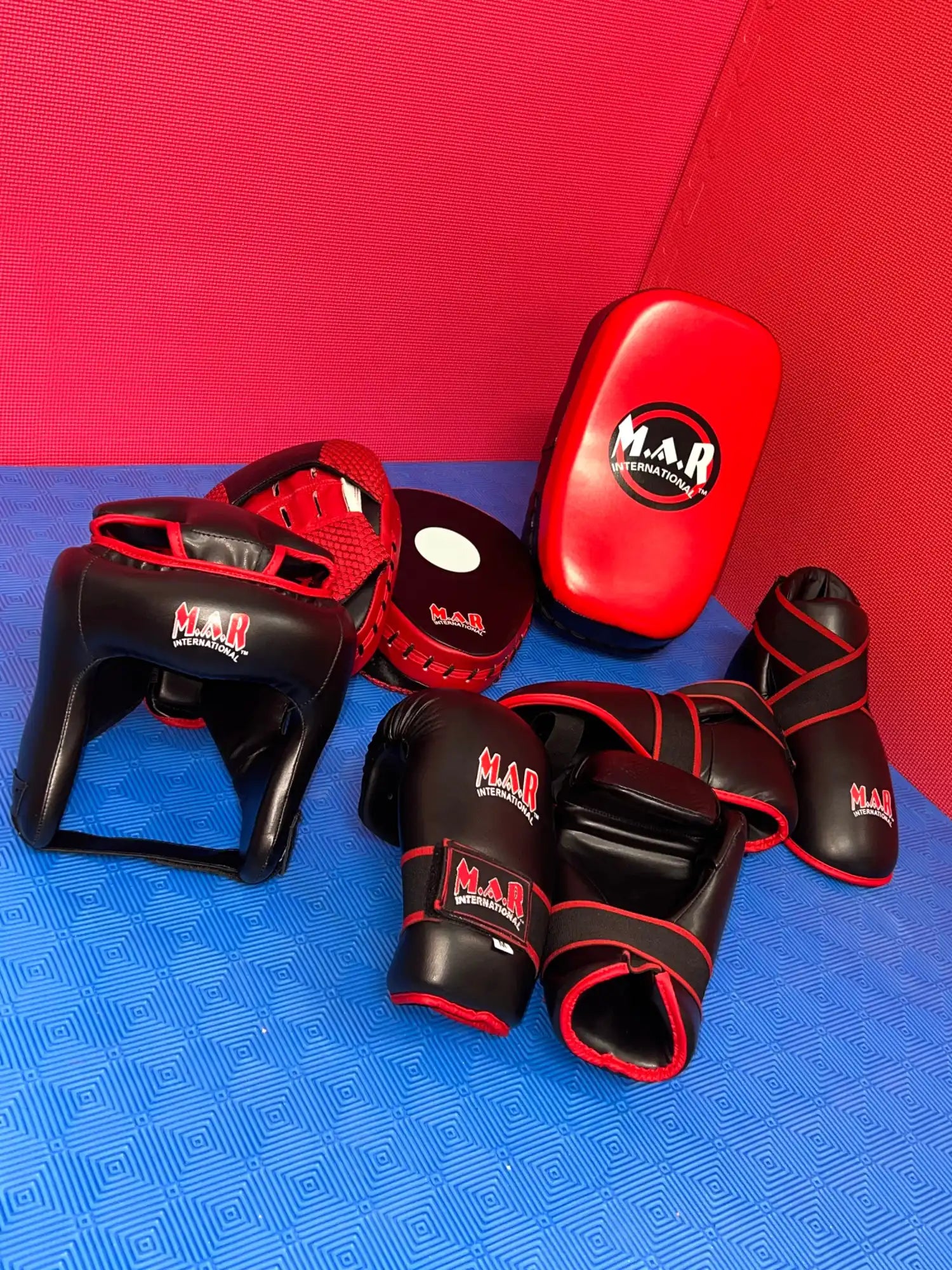Boxing and martial arts gear.