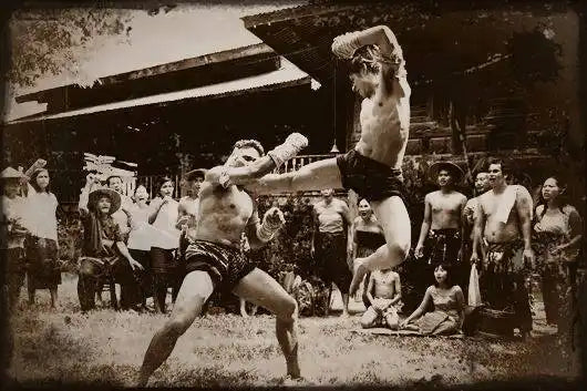Vintage Muay Thai match.
